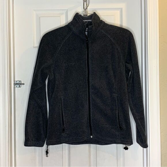 Columbia Gray Fleece Full Zip-up Jacket Size Medium - Picture 3 of 10